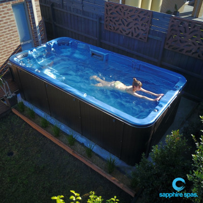 ACTION SHOTS : our swim spas in use | Sapphire Spas NZ